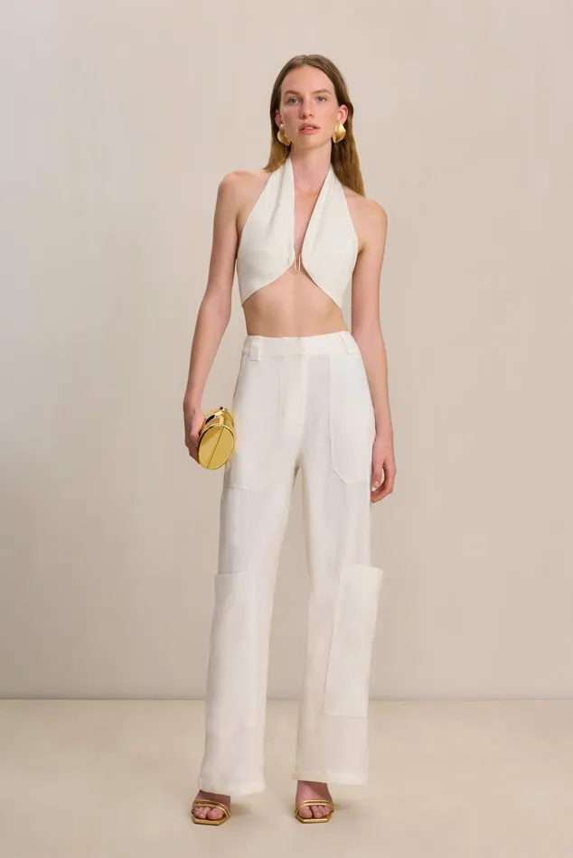 Cult Gaia Wynn Pant Off White Women Bottoms