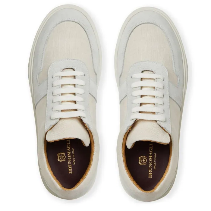 Darian Sneaker Off White Canvas Men Bruno Magli Sneakers