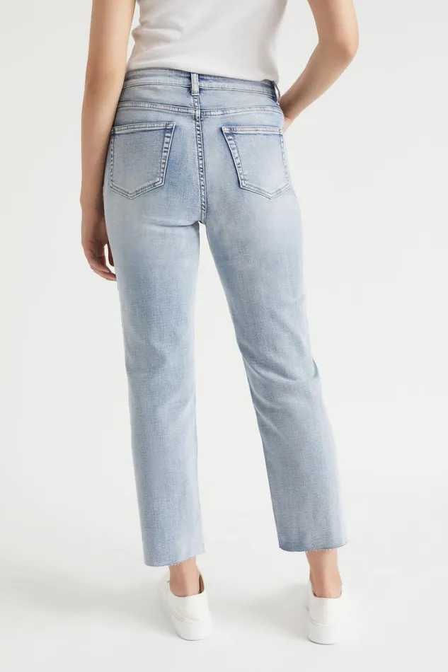 Denim Woman Seed Heritage Core Straight Leg Jean Light Sky Denim