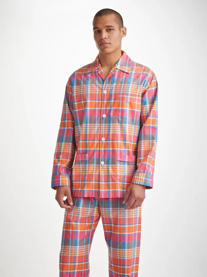 Derek Rose Classic Fit Pajamas Barker 36 Cotton Multi Men Classic Fit Pajamas Derek Rose Classic Fit Pajamas Barker 36 Cotton Multi Men Classic Fit Pajamas