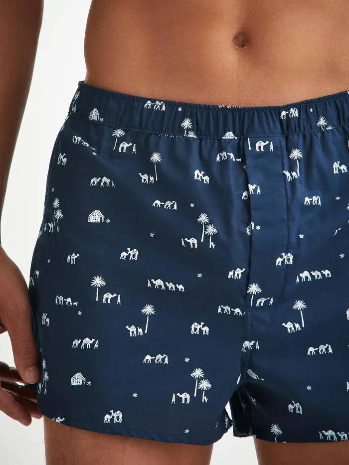 Derek Rose Modern Fit Boxers Nelson 99 Cotton Batiste Navy Men Modern Fit Boxer Shorts