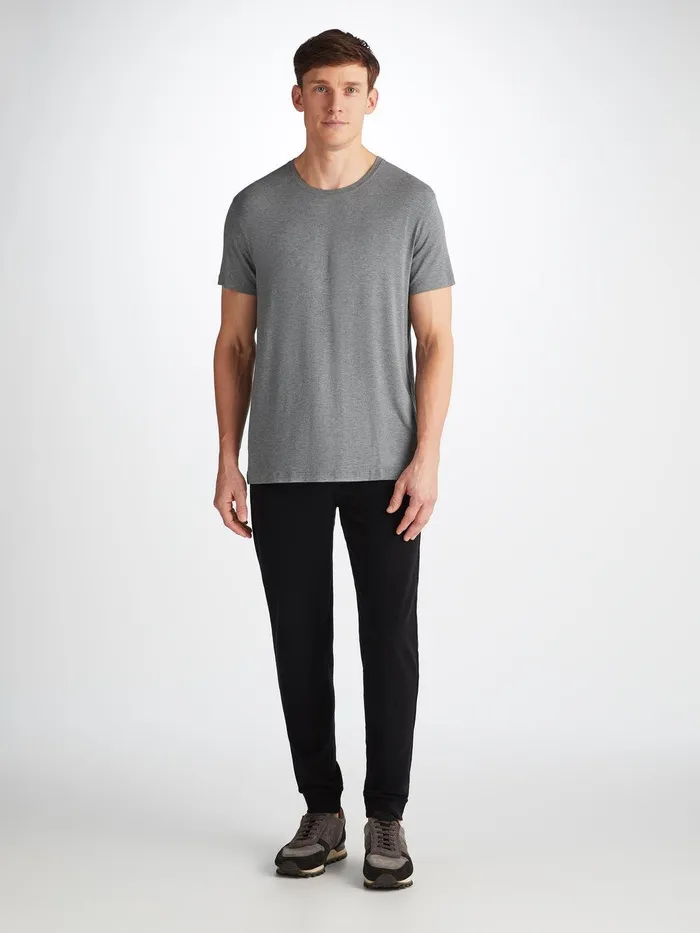 Derek Rose Sweatpants Isaac Terry Cotton Black Men Casual Pants