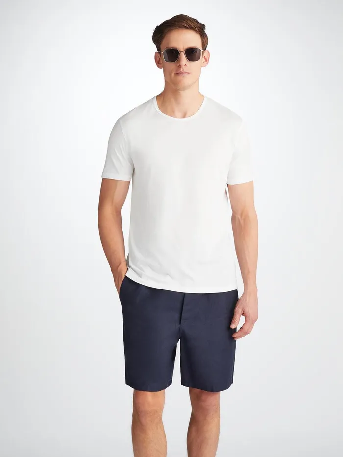 Derek Rose TShirt Riley Pima Cotton White Men Short Sleeve TShirts