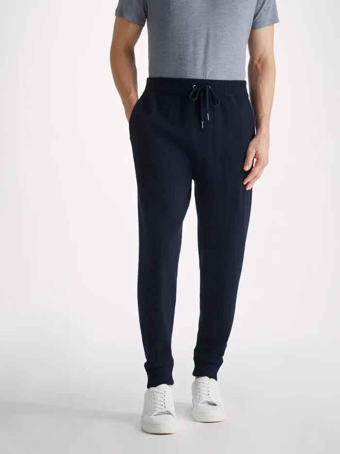 Derek Rose Track Pants Finley Cashmere Navy Men Lounge Pants