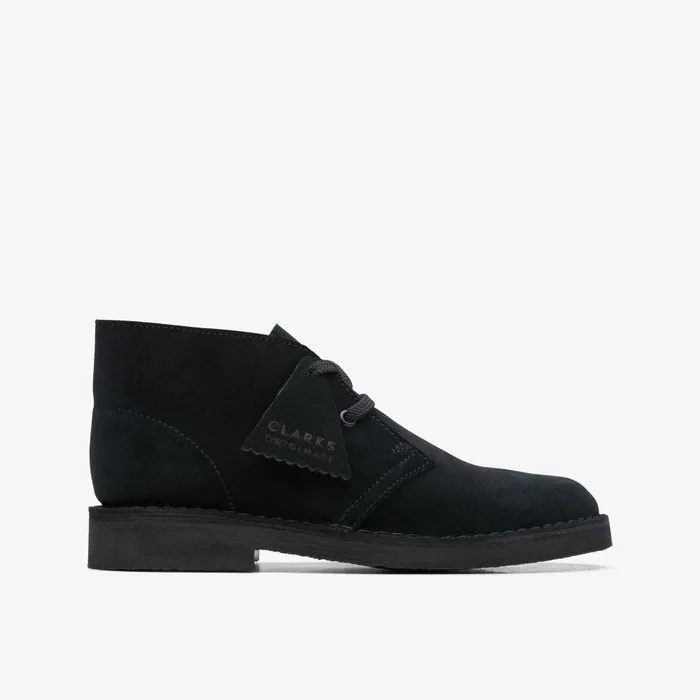Desert Boot Older Black Suede Kids Clarks Originals