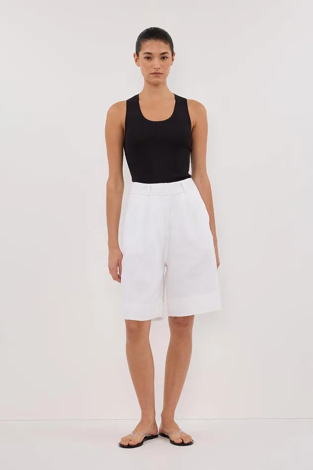 DEVIN WASHED BLACK RACER KNIT TANK Women DISSH Knitted