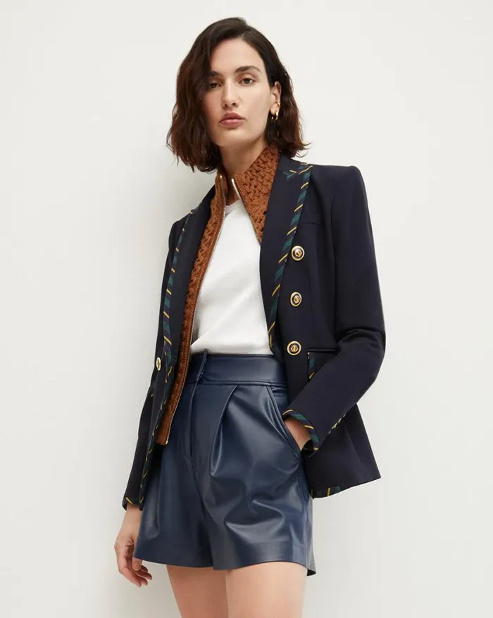 Dickeys Shop Veronica Beard Tihany Lambswool Knit Dickey Dark Ochre