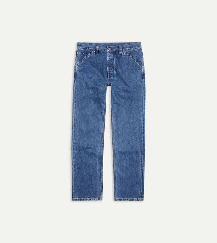 Drake039s Bleach Wash 142oz Japanese Selvedge Denim FivePocket Jeans Men Trousers Drake039s Bleach Wash 142oz Japanese Selvedge Denim FivePocket Jeans Men Trousers
