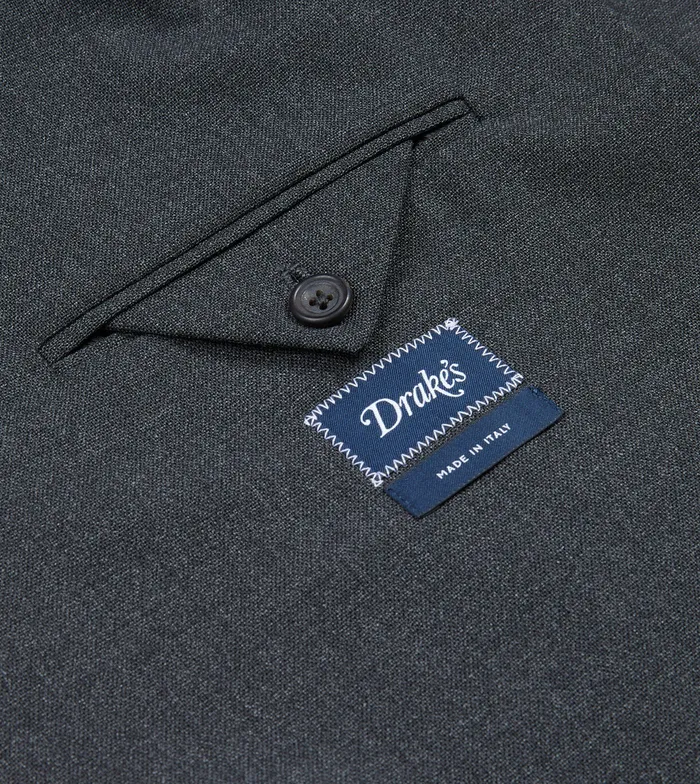 Drake039s Charcoal Tropical Wool Tailored Jacket Men Suits