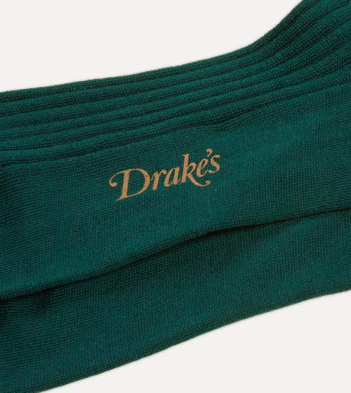 Drake039s Dark Green Wool OverTheCalf Socks Men Boxer Shorts and Socks