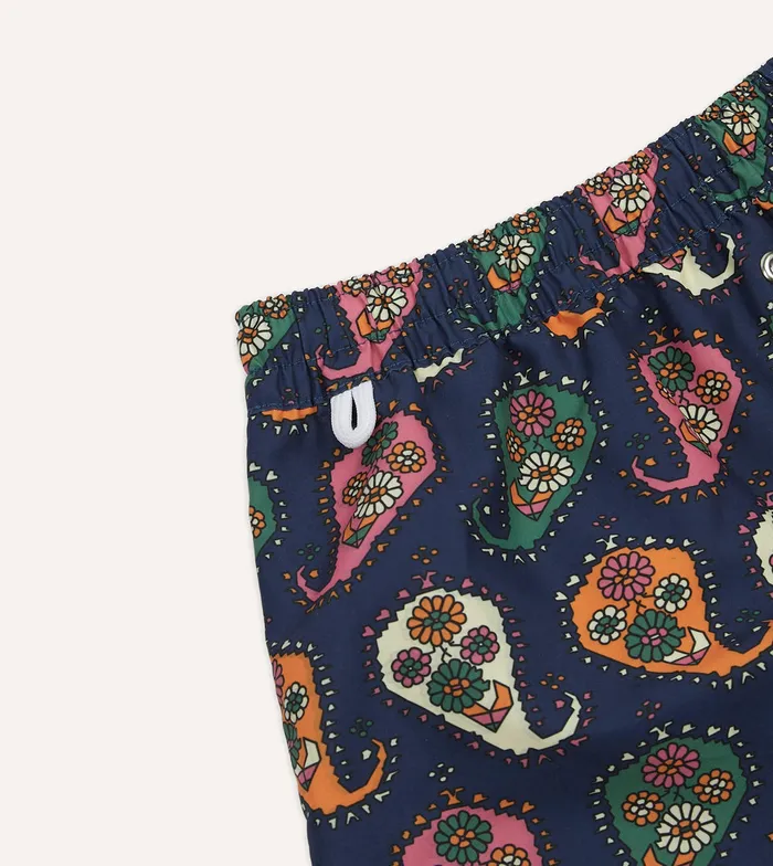 Drake039s Geometric Paisley Print Nylon Drawstring Swim Shorts Men Swim Shorts