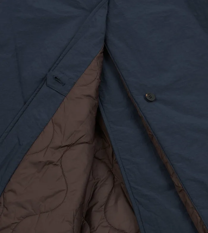 Drake039s Navy Quilted Overcoat Men Coats and Jackets
