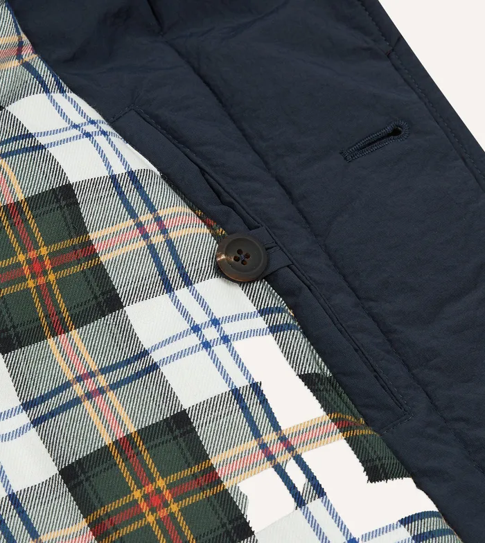 Drake039s Navy Quilted Overcoat Men Coats and Jackets