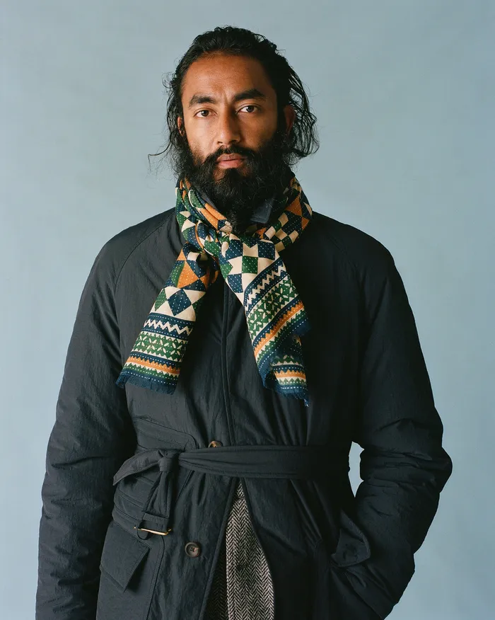Drake039s Navy Quilted Overcoat Men Coats and Jackets