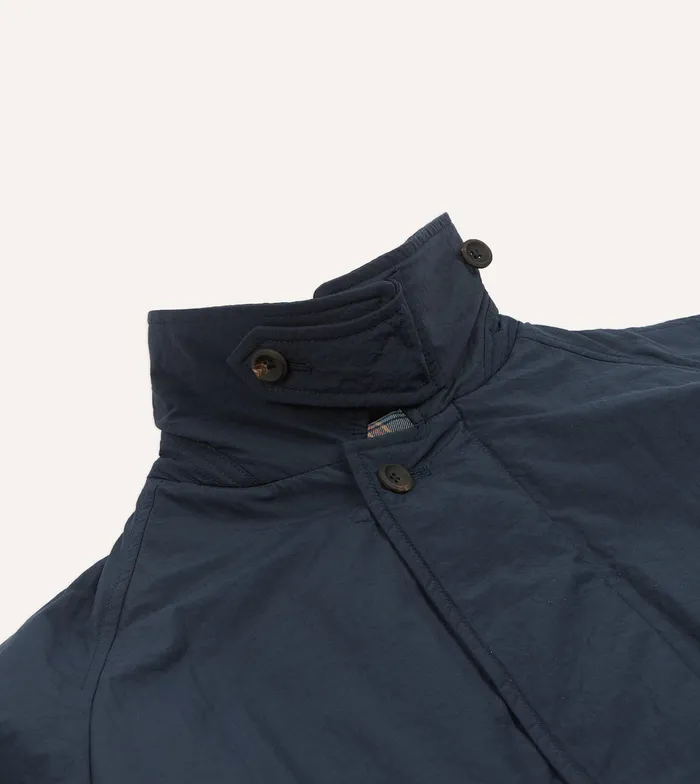 Drake039s Navy Quilted Overcoat Men Coats and Jackets