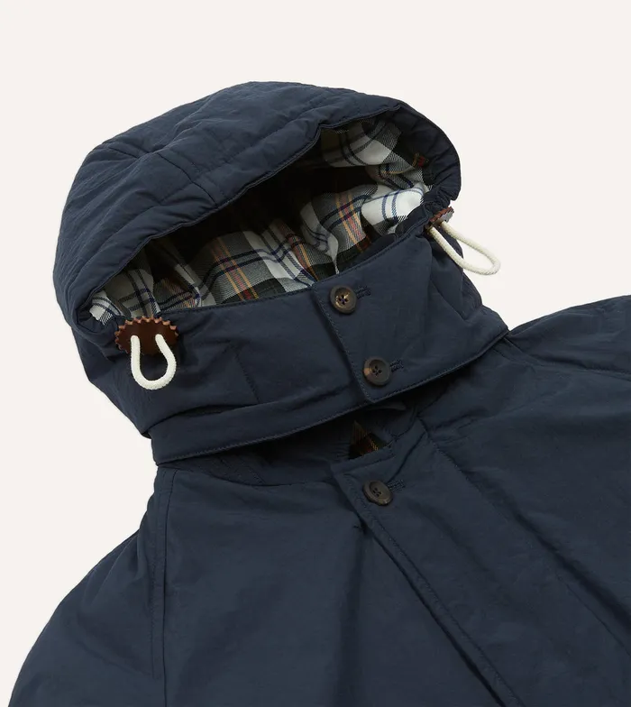 Drake039s Navy Quilted Overcoat Men Coats and Jackets