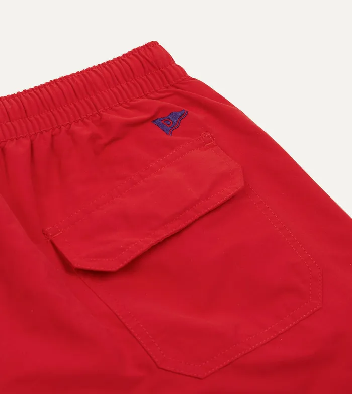Drake039s Red Nylon Drawstring Swim Shorts Men Swim Shorts
