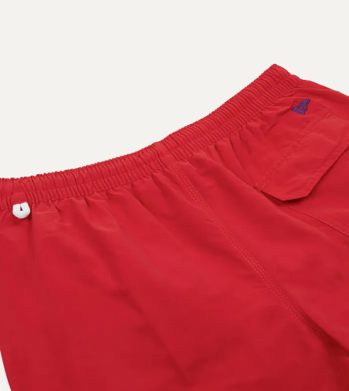 Drake039s Red Nylon Drawstring Swim Shorts Men Swim Shorts