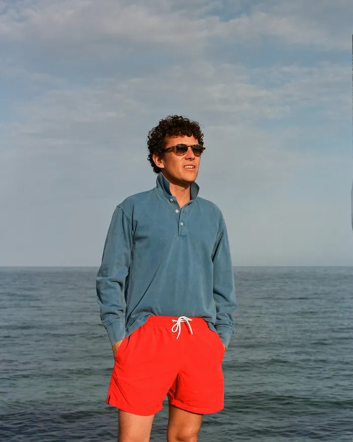 Drake039s Red Nylon Drawstring Swim Shorts Men Swim Shorts