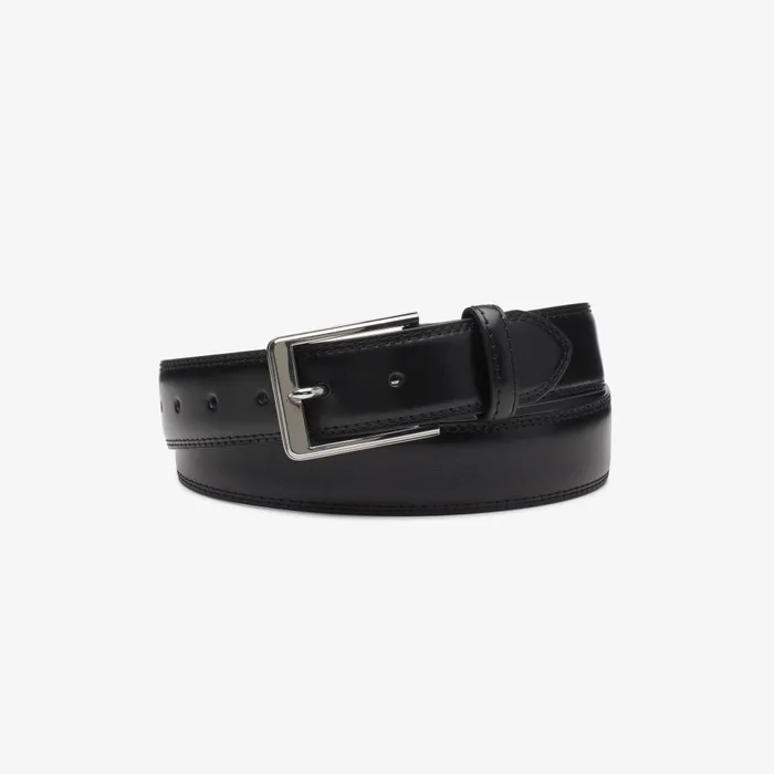 Dress Belt Black Leather Men Clarks Accessories
