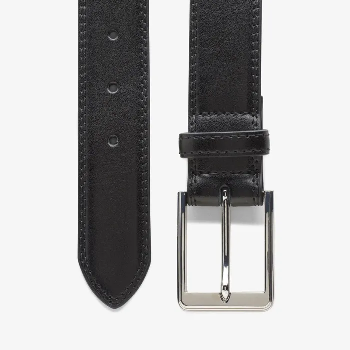 Dress Belt Black Leather Men Clarks Accessories