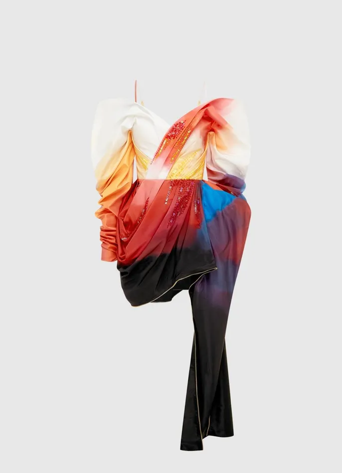 Dresses and Jumpsuits Women LEO LIN Danielle Draped Mini Dress 8211 Reminiscence Print Dresses and Jumpsuits Women LEO LIN Danielle Draped Mini Dress 8211 Reminiscence Print