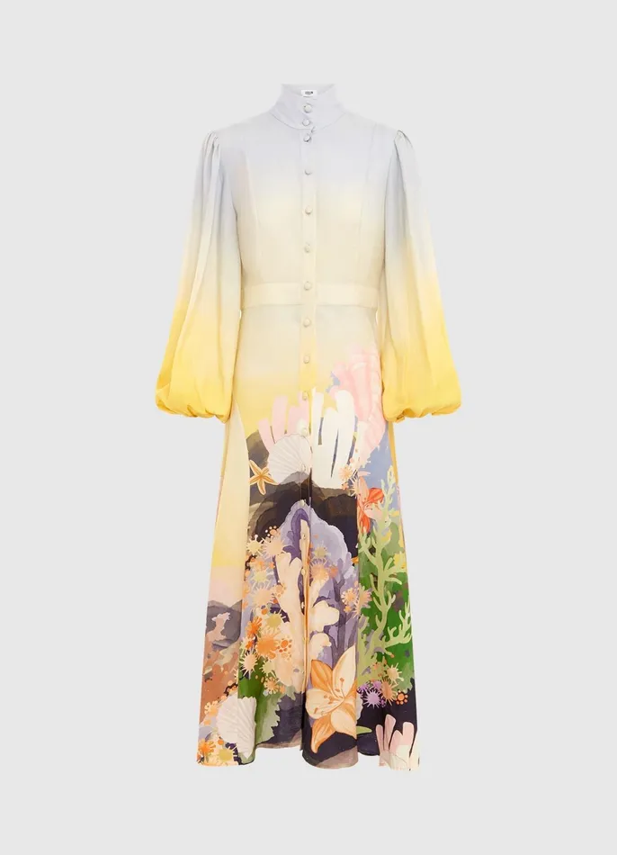 Dresses and Jumpsuits Women LEO LIN Nellie Midi Dress 8211 Neptune Print In Seashell Dresses and Jumpsuits Women LEO LIN Nellie Midi Dress 8211 Neptune Print In Seashell