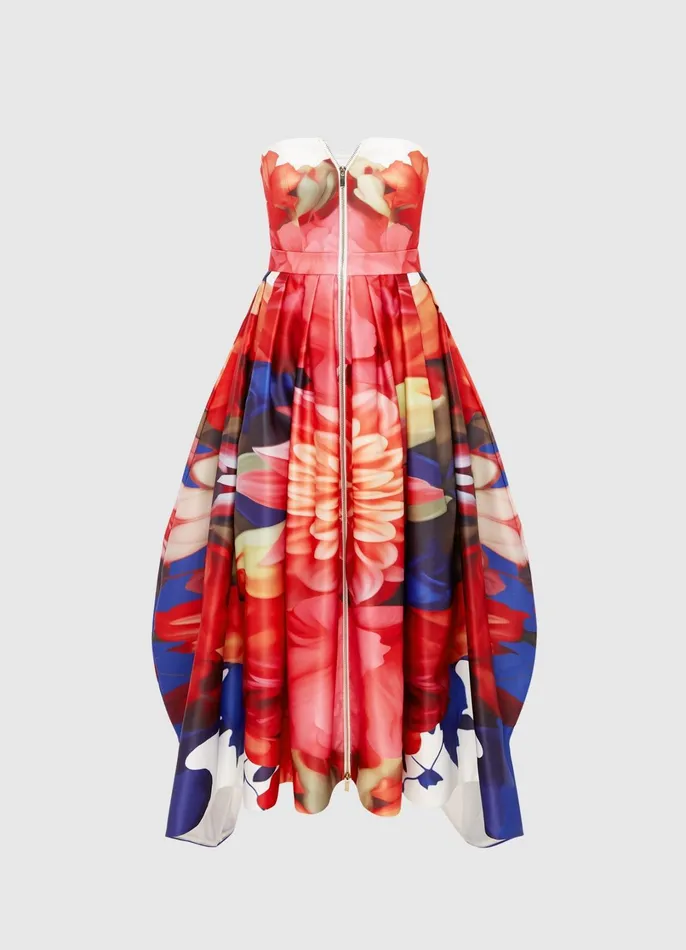 Dresses and Jumpsuits Women LEO LIN Norine Bustier Midi Dress 8211 Kaleidoscope Print Dresses and Jumpsuits Women LEO LIN Norine Bustier Midi Dress 8211 Kaleidoscope Print