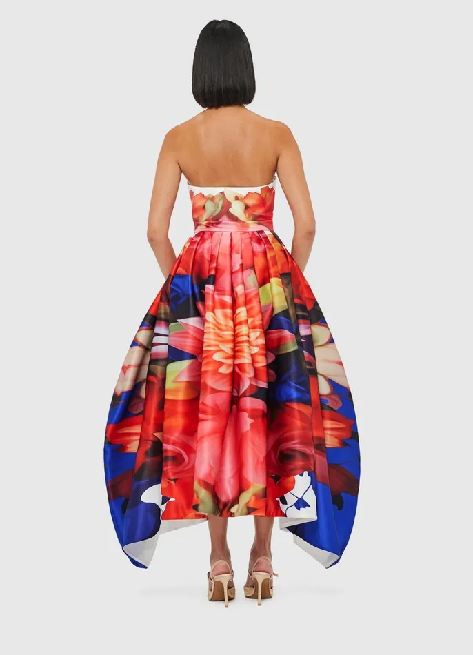 Dresses and Jumpsuits Women LEO LIN Norine Bustier Midi Dress 8211 Kaleidoscope Print