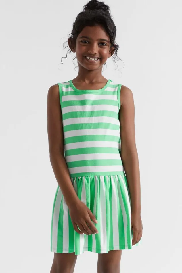 Dresses Girl Seed Heritage Stripe Tank Dress Pine Lime