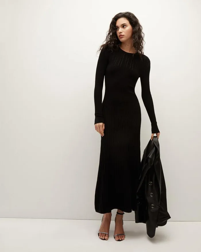 Dresses Shop Veronica Beard Nami Knit Dress Black