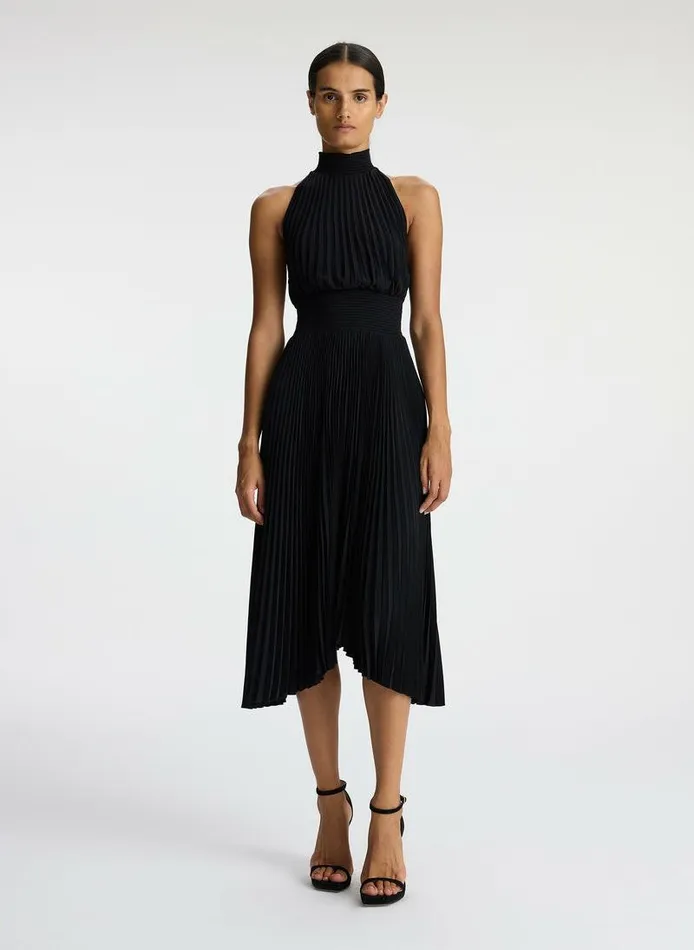 Dresses Women ALC Renzo Matte Pleated Dress Black