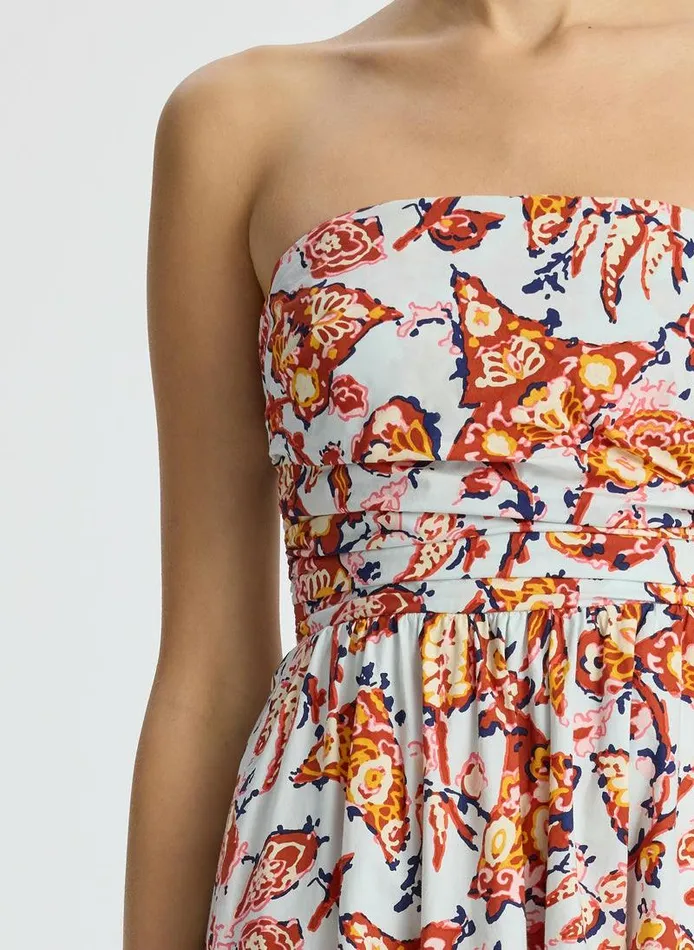 Dresses Women ALC Tate Strapless Midi Dress Acqua Multi Dresses Women ALC Tate Strapless Midi Dress Acqua Multi
