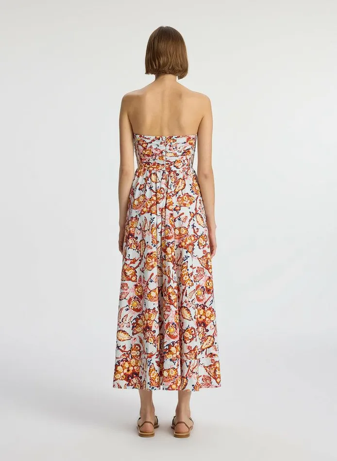 Dresses Women ALC Tate Strapless Midi Dress Acqua Multi Dresses Women ALC Tate Strapless Midi Dress Acqua Multi