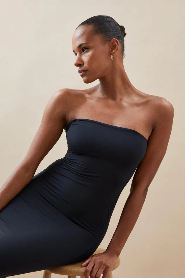 Dresses Women Karen Millen Contour Jersey Strappy Midaxi Dress Black