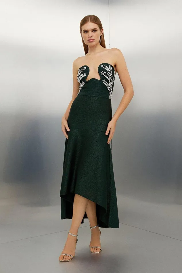 Dresses Women Karen Millen Figure Form Bandage Knit Corset Style Embellished Midaxi Dress Teal Dresses Women Karen Millen Figure Form Bandage Knit Corset Style Embellished Midaxi Dress Teal