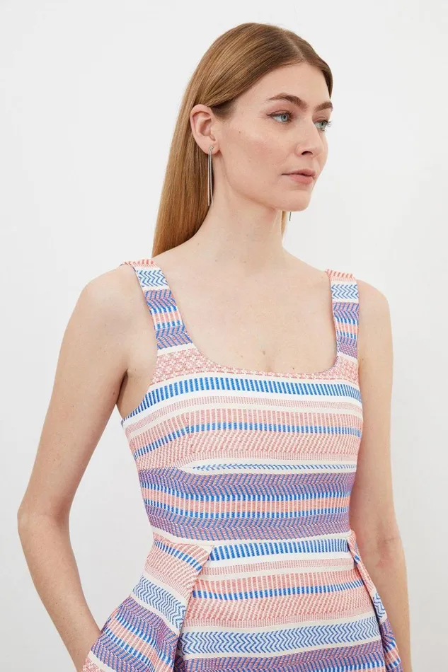 Dresses Women Karen Millen Multi Jacquard Strappy Mini Dress Multi