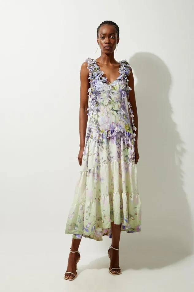 Dresses Women Karen Millen Tall Floral Applique Woven Strappy Woven Maxi Dress Lilac Dresses Women Karen Millen Tall Floral Applique Woven Strappy Woven Maxi Dress Lilac