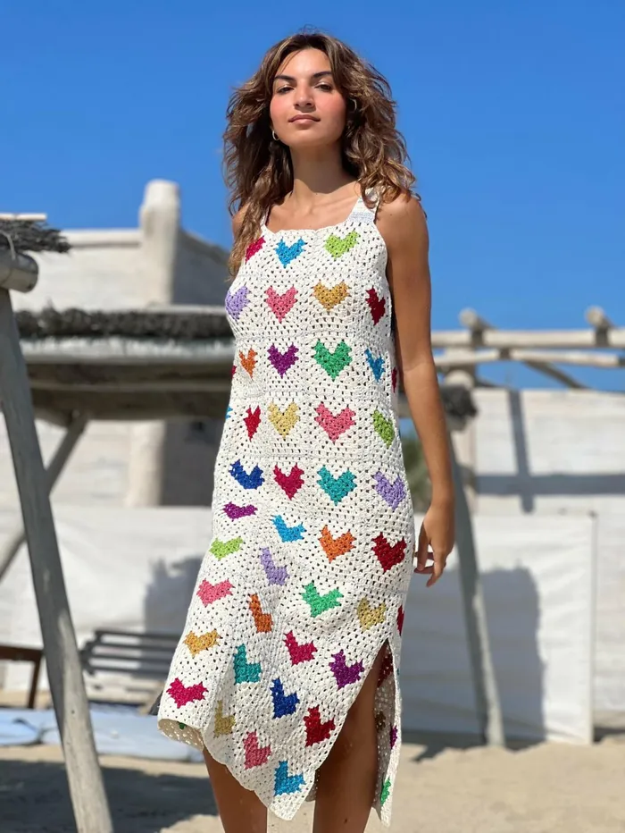 Dresses Women Rose Carmine LONG DRESS BRETELLES MON COEUR ECRU