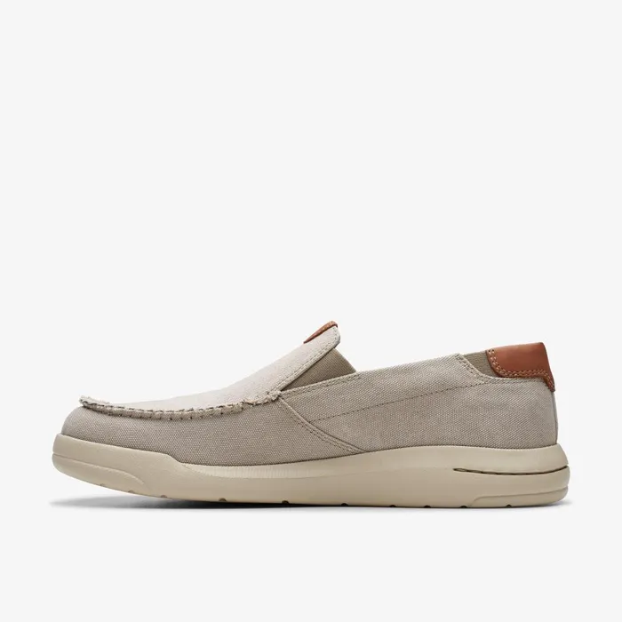 Driftlite Step Light Grey Combination Men Clarks Loafers and Slip Ons