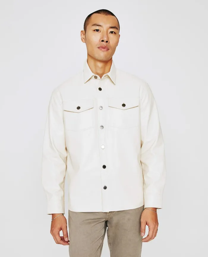 Elias Shirt Jacket Ivory Dust Men AG Jeans Shirts