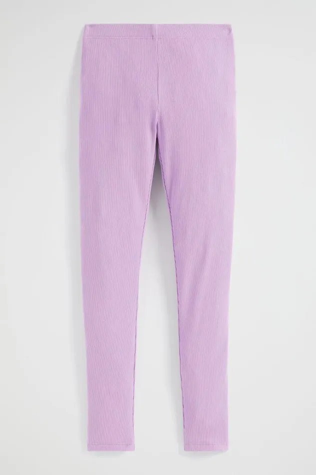 Essentials Girl Seed Heritage Core Rib Legging Lilac
