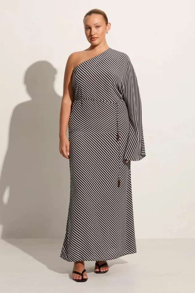 Faithfull The Brand Dresses Gino Maxi Dress Toscano Stripe Black 8211 Women