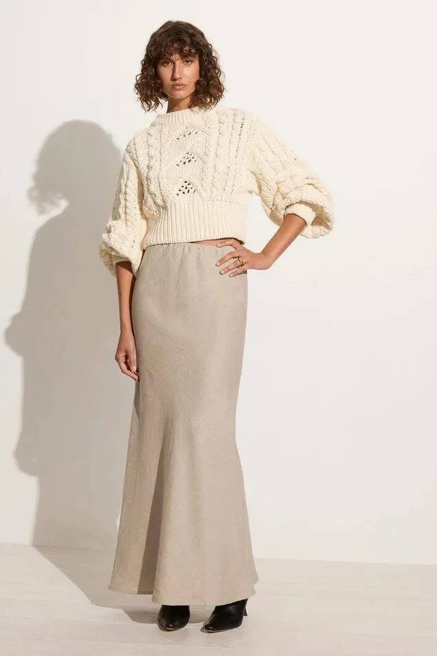 Faithfull The Brand Tops Alanna Knit Jumper Off White 8211 Final Sale 8211 Women Faithfull The Brand Tops Alanna Knit Jumper Off White 8211 Final Sale 8211 Women