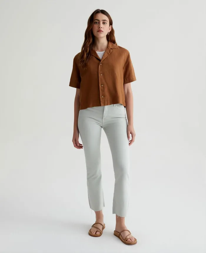 Farrah Boot Crop Sulfur Fresh Sage Women AG Jeans Denim