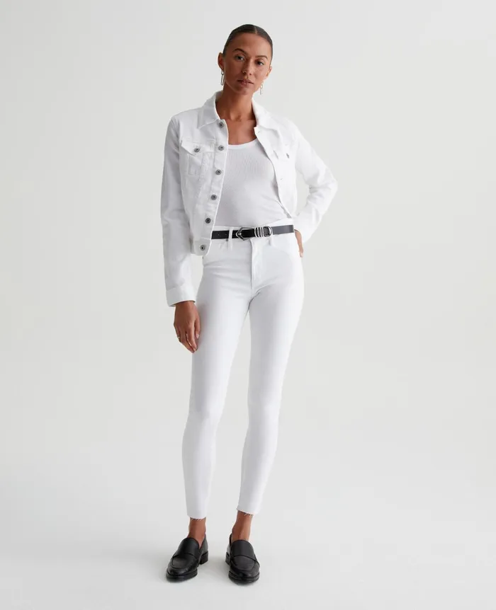 Farrah Skinny Ankle White Women AG Jeans Pants