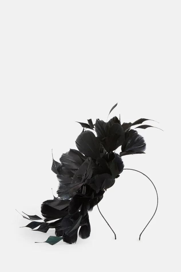 Fascinators Women Karen Millen Petal Crown Fascinator Black