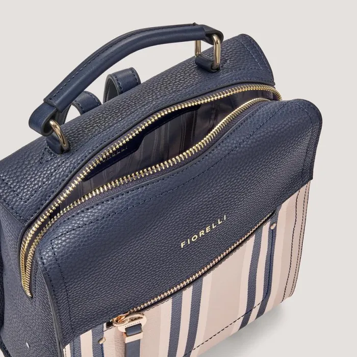 Fiorelli Anna Mini Backpack Navy Stripe Backpacks Backpacks