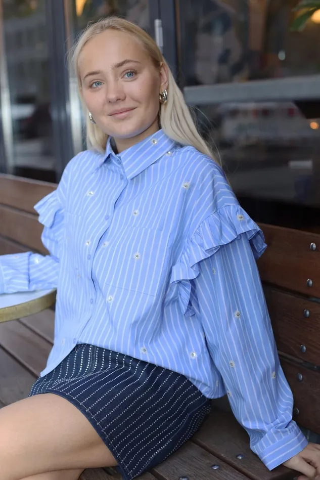 Flo Shirt 8211 Blue Stripe Women Cras Shirts