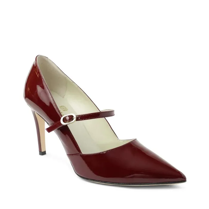 Gemma MaryJane Leather Pump 8211 Bordeaux Patent Women Bruno Magli Pumps